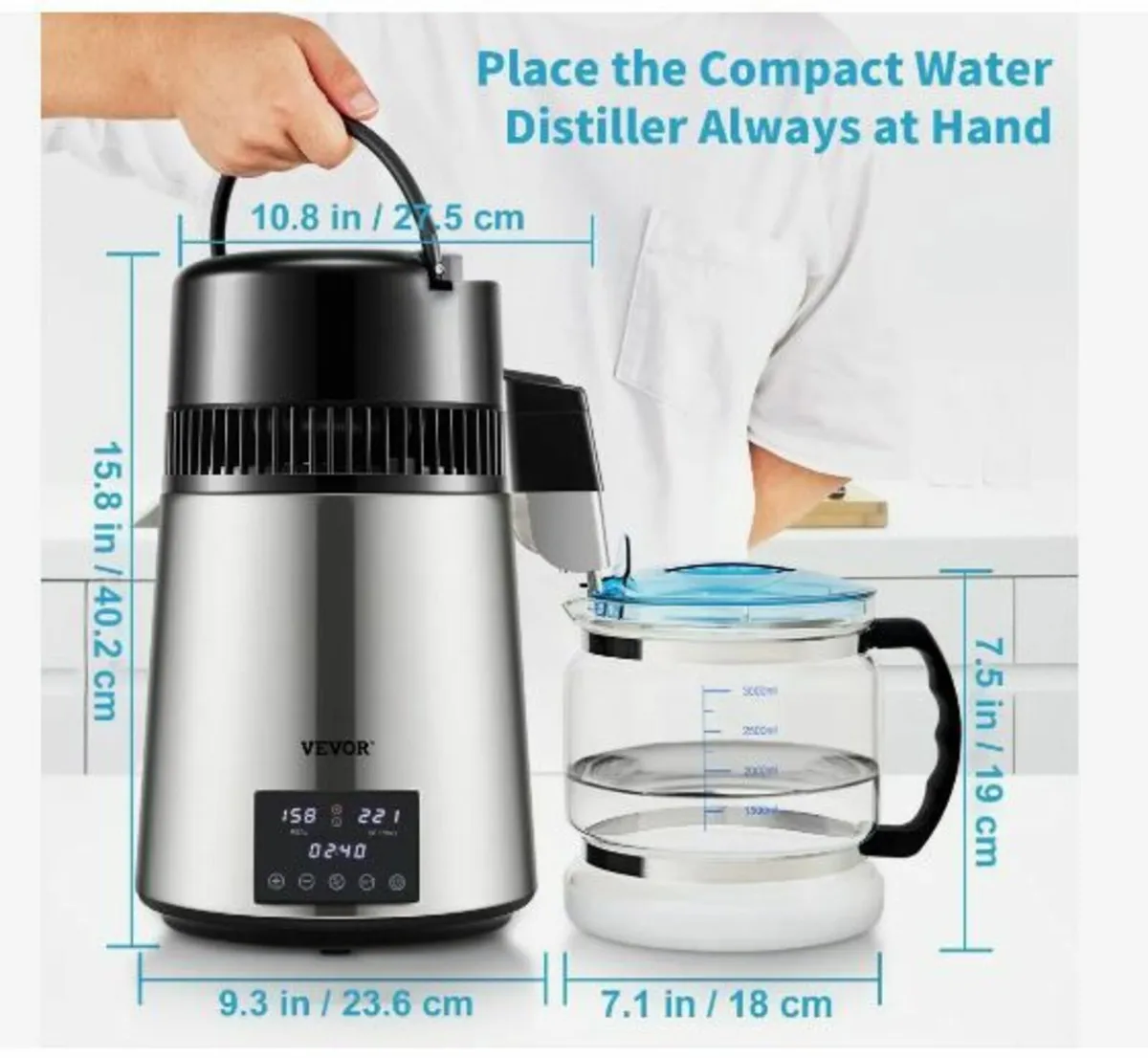 4L Water Distiller 1.5L/H Distilled - Image 2