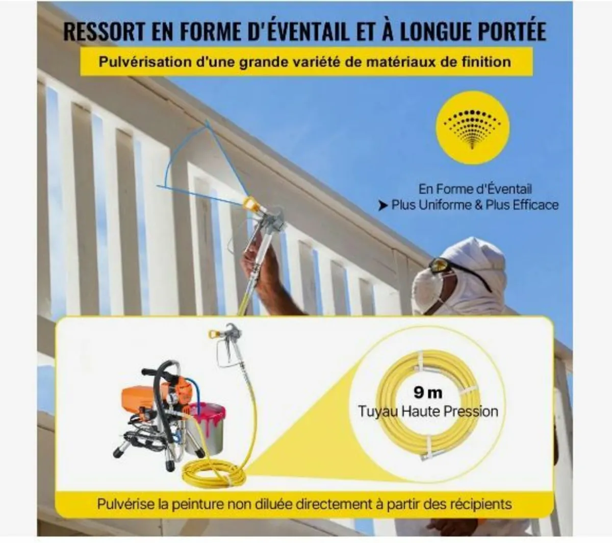 Airless Paint Sprayer with High Pressure Hose - Image 2