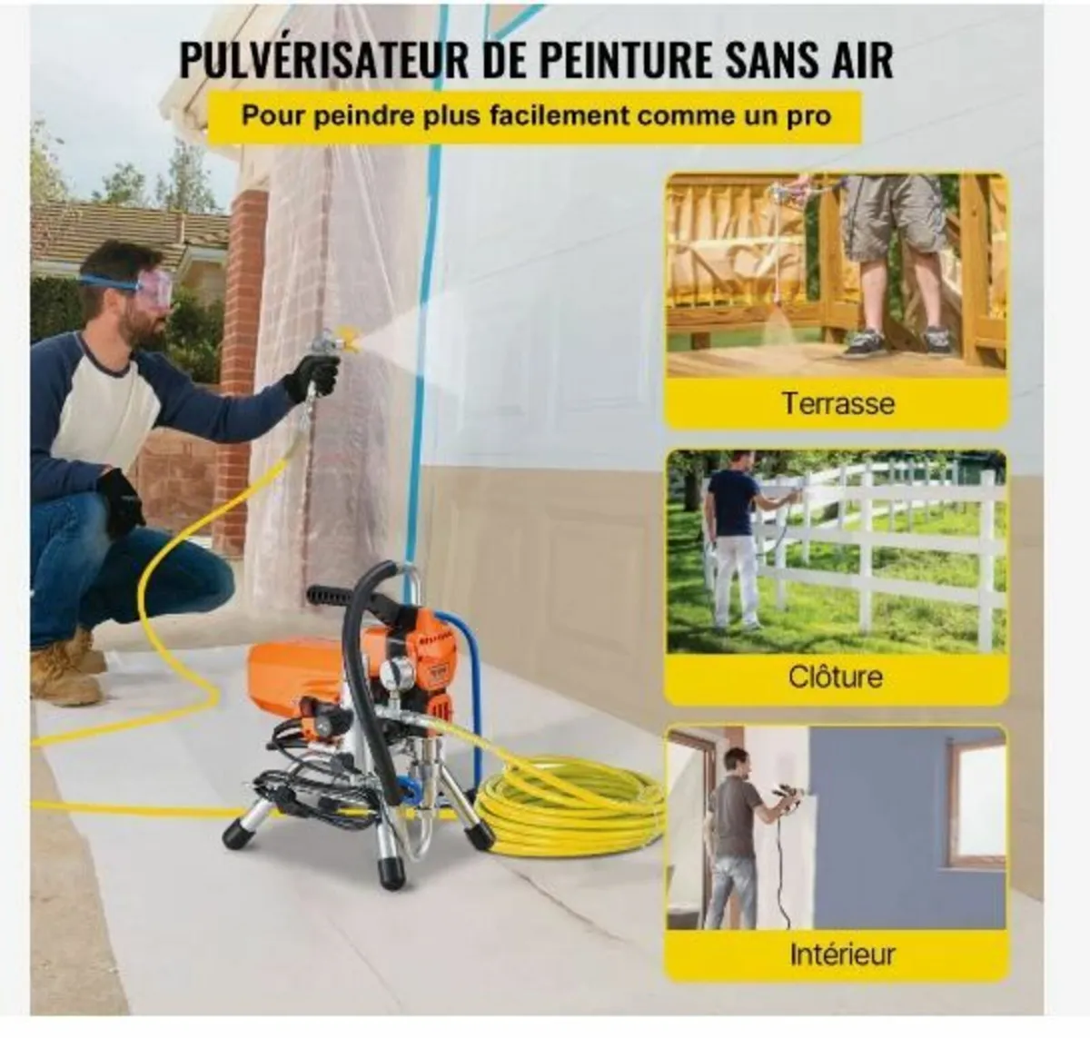 Airless Paint Sprayer with High Pressure Hose - Image 3