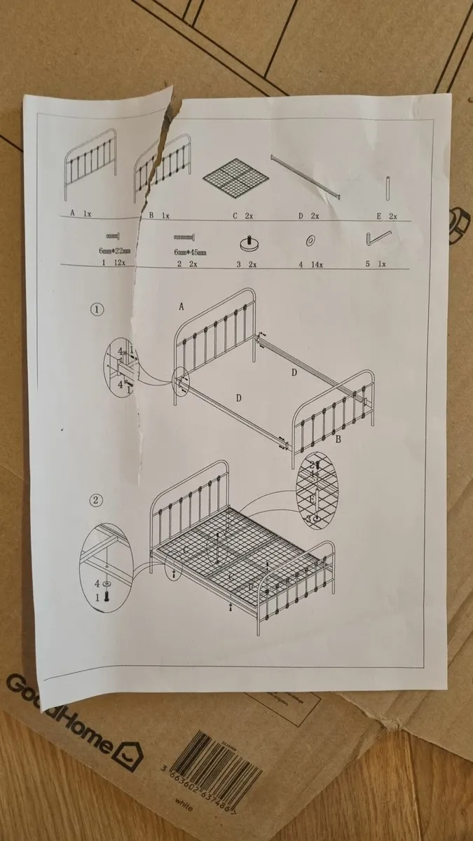 New Double 4FT6 Bed - Image 1