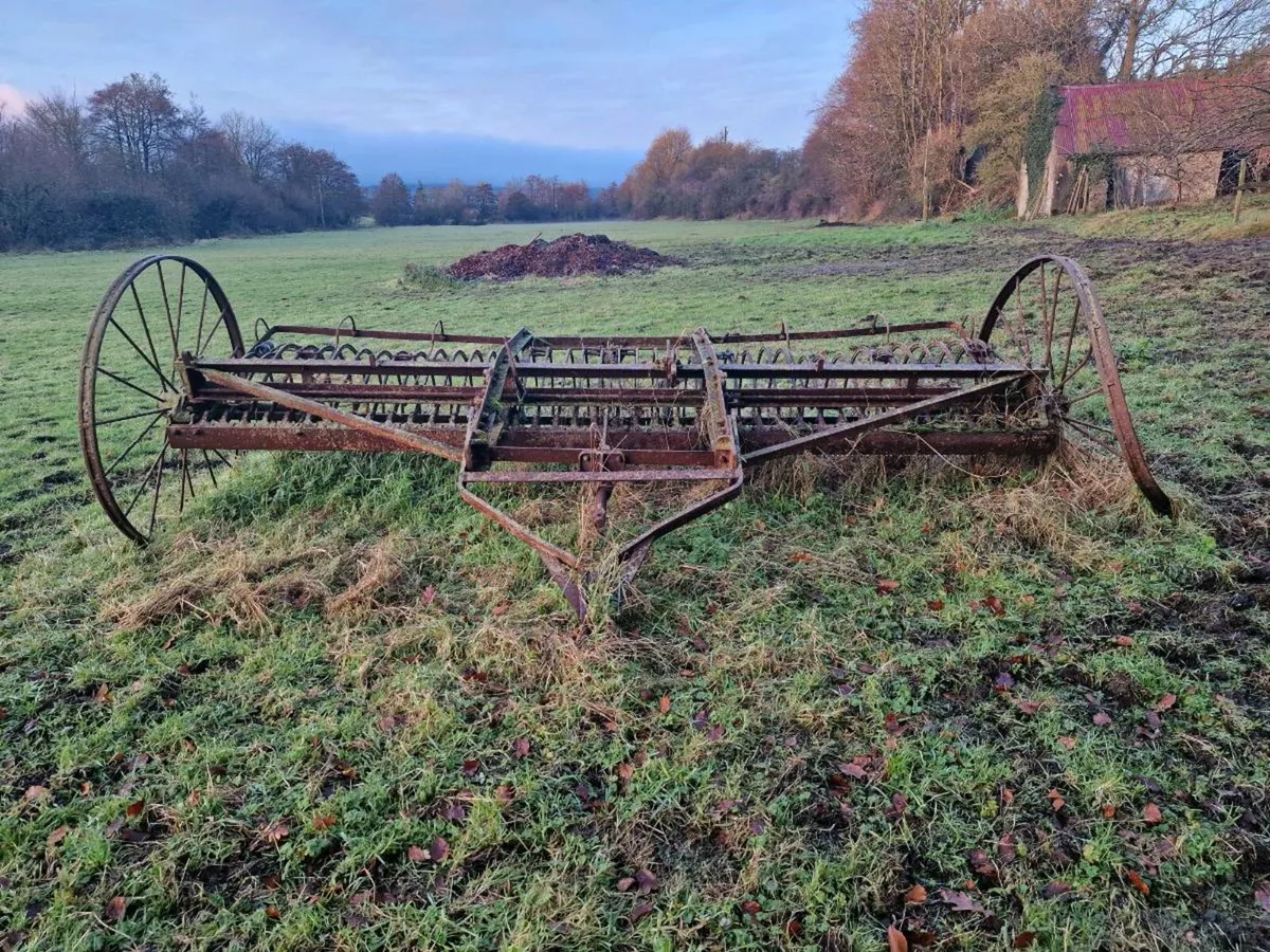 Large Vintage Hay Rake - Image 3