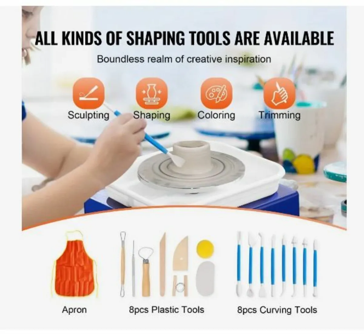 Pottery Wheel Mini Ceramic Wheel Sculpting Tools - Image 2