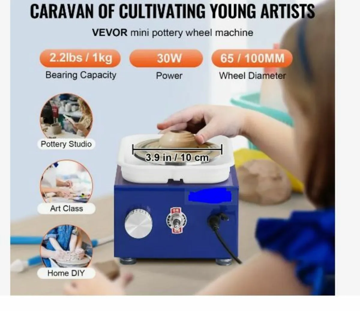 Pottery Wheel Mini Ceramic Wheel Sculpting Tools - Image 3