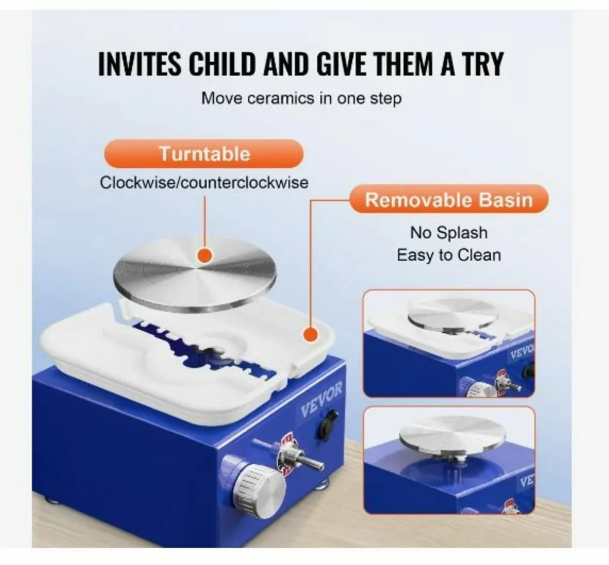 Pottery Wheel Mini Ceramic Wheel Sculpting Tools - Image 4