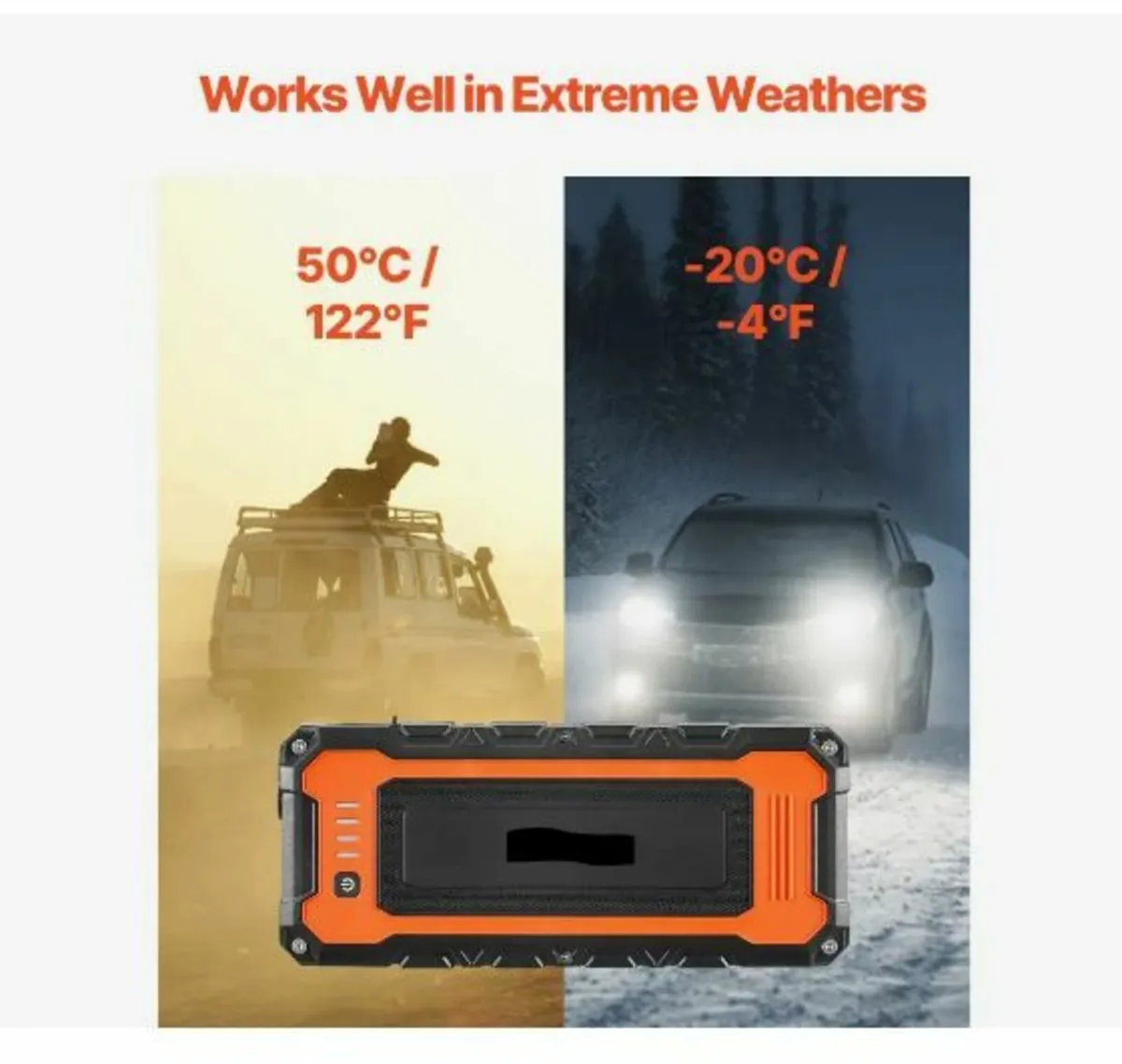 Jump Starter, 3000A Peak, Car Battery Starter Powe - Image 4