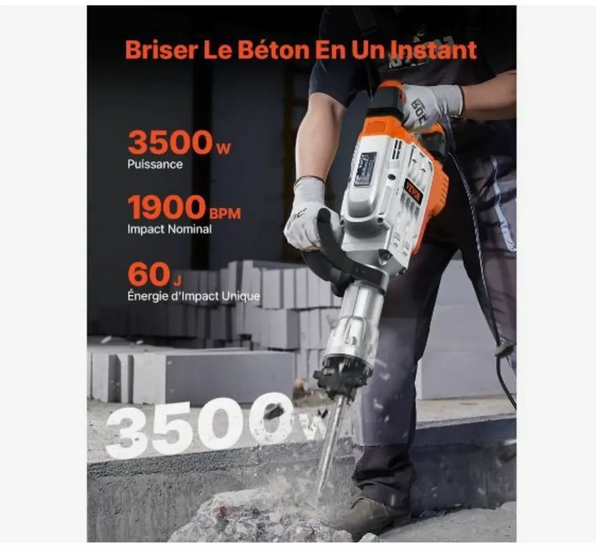 Demolition Jack Hammer, 3500W - Image 2