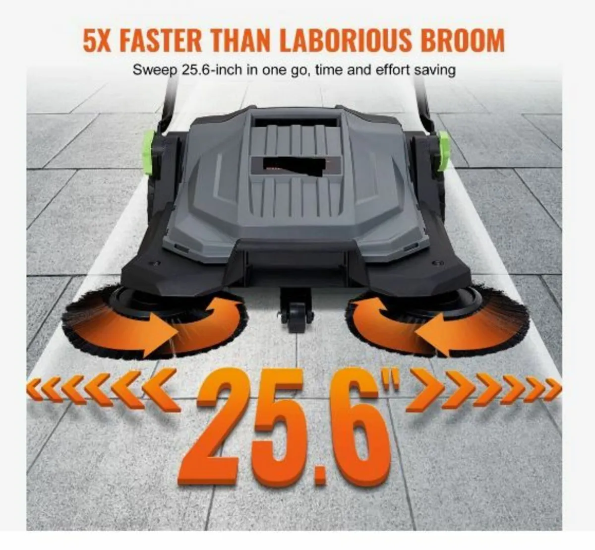 Walk-behind Hand Push Floor Sweeper, 65 cm - Image 3