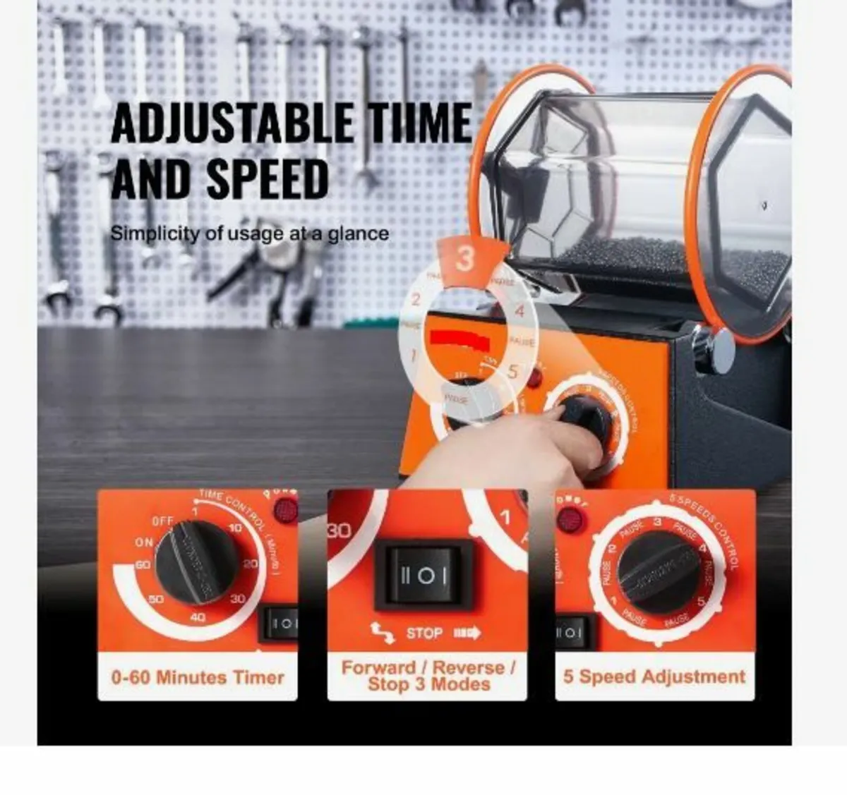 3kg Rotary Tumbler Surface Polisher Jewelry Polish - Image 4