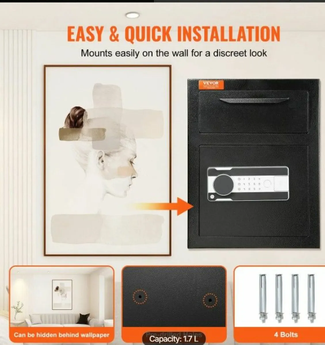 2.5L Drop Safe, Deposit Safe with Drop Slot - Image 4