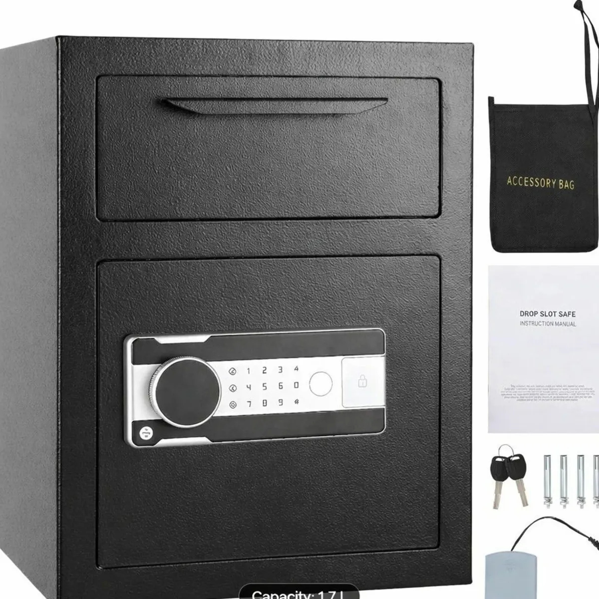1.7L  Drop Safe, Deposit Safe with Drop Slot - Image 1