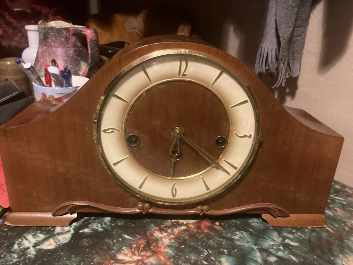 German mantle wind up chiming clock