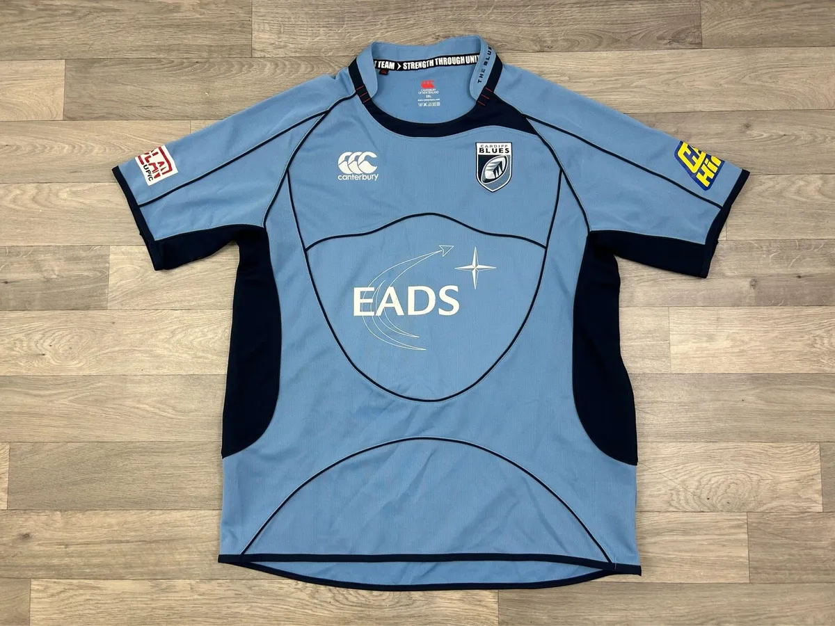 Vintage 2008 Canterbury Cardiff Blues Rugby Jersey - Image 1