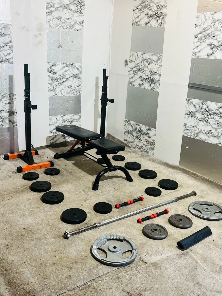 WEIGHT BENCH RACK STAND WEIGHTS BARBELL DUMBLS - Image 4