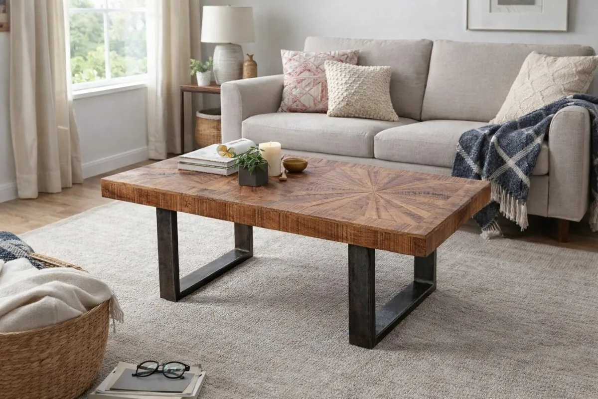 Mango Solid Wood Coffee Table - Image 1