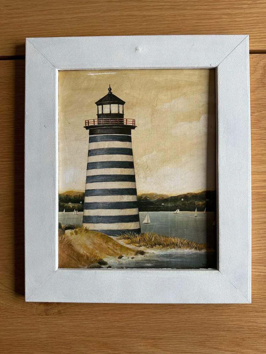 Beach lighthouse painting - Image 1
