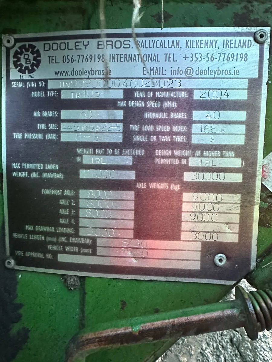 Tri-Axle Dooley Silage & Grain Trailer - Image 2