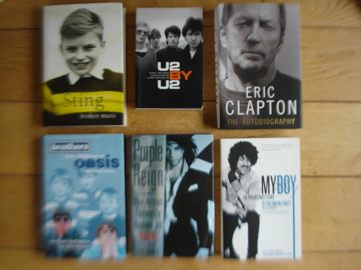 STING,CLAPTON,OASIS,U2, LYNOTT, PRINCE BOOKS. - Image 3