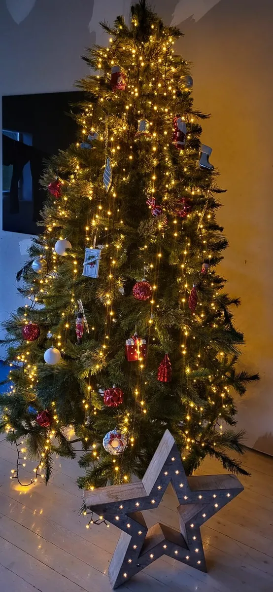 2 Christmas trees plus decorations - Image 1