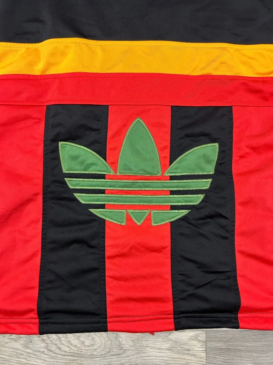 Vintage 90s Adidas Colourful Hooded Jacket Mens S - Image 2