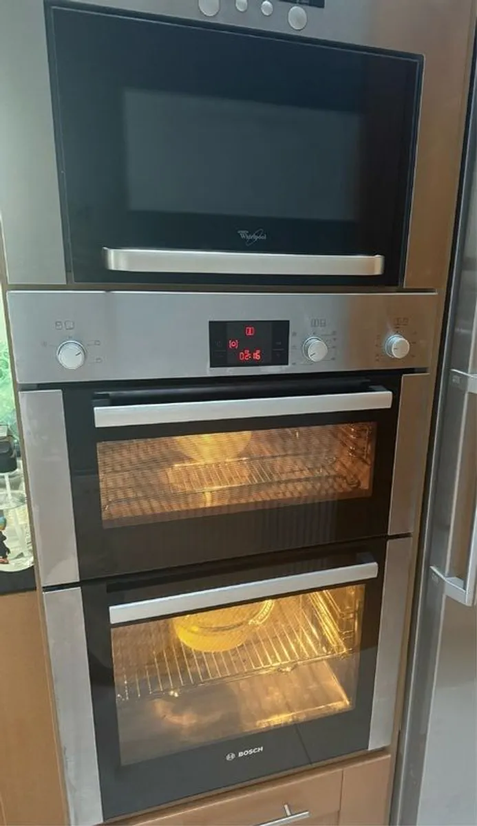 Bosch Series 6 Double Oven and Whirlpool Microwave - Image 1