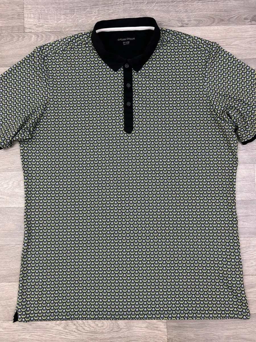 Galvin Green Patterned Golf Polo Shirt Mens XXL - Image 2