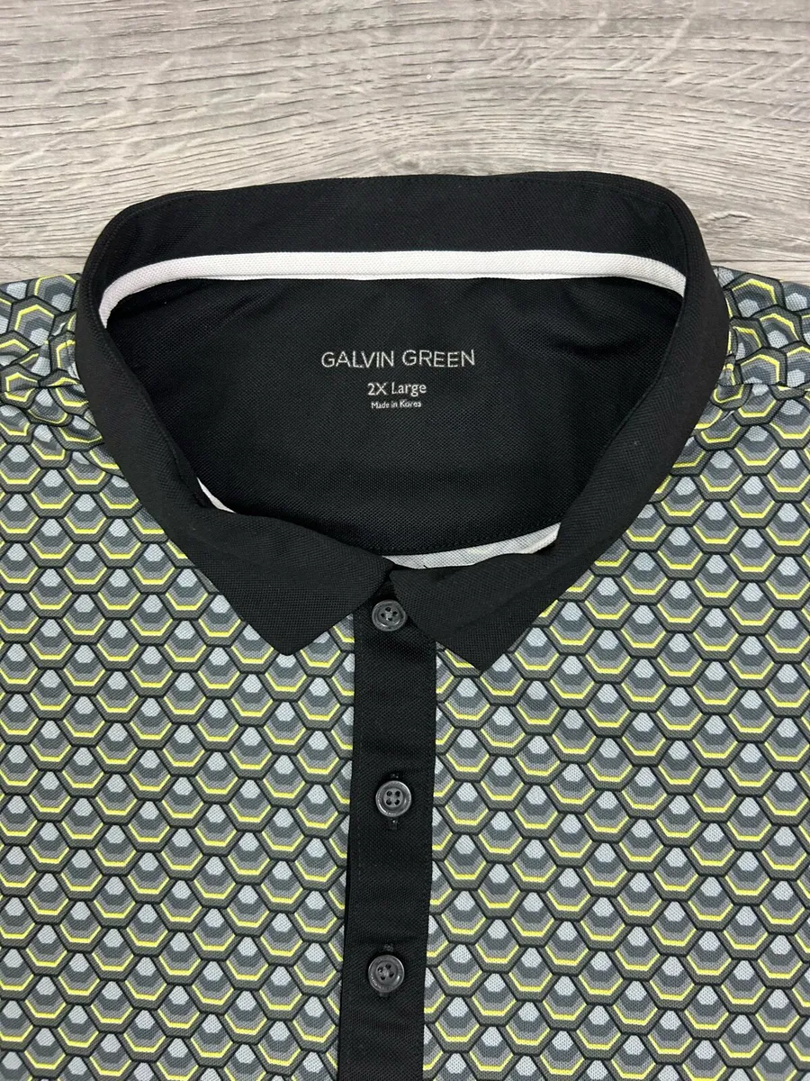 Galvin Green Patterned Golf Polo Shirt Mens XXL - Image 4