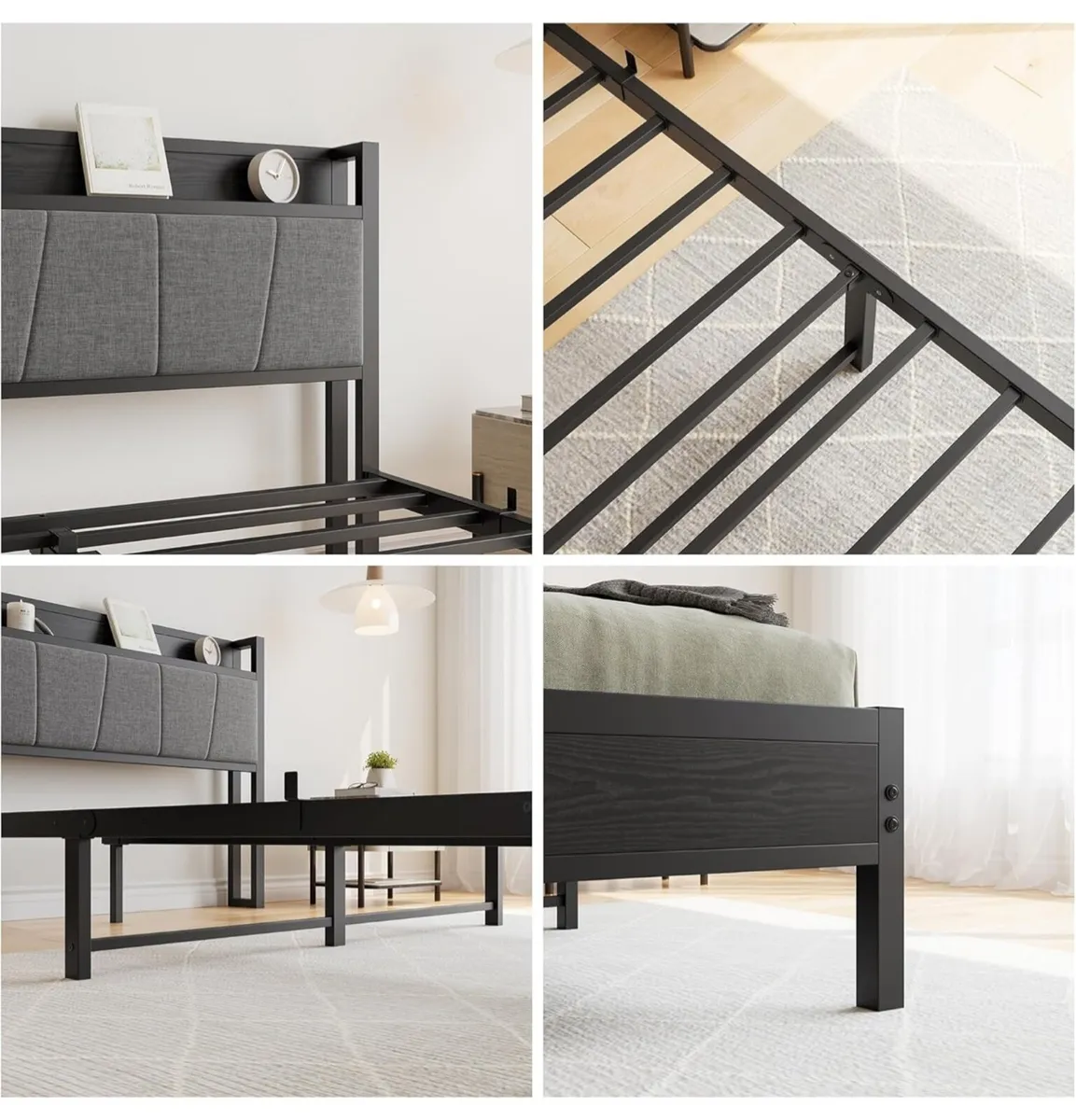 King Size Bed Frame with Storage,5ft - Image 4