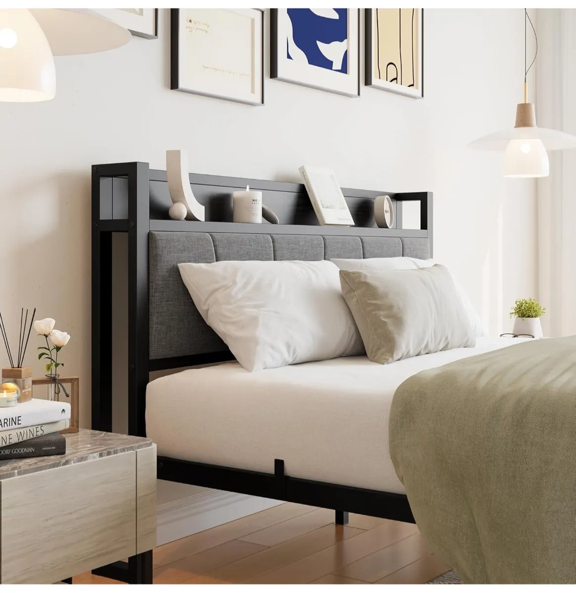 King Size Bed Frame with Storage,5ft - Image 2