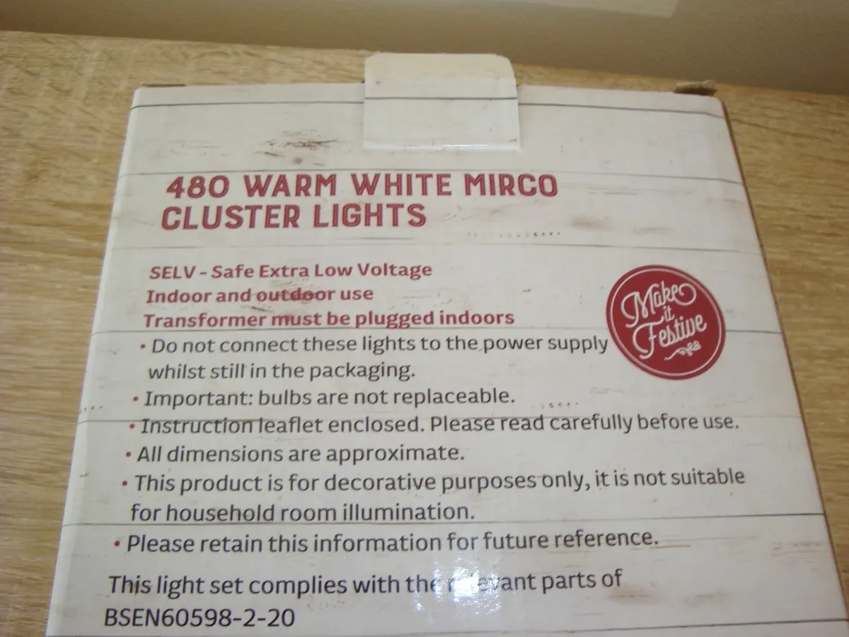 480 warm white micro cluster lights 5.9m - Image 2