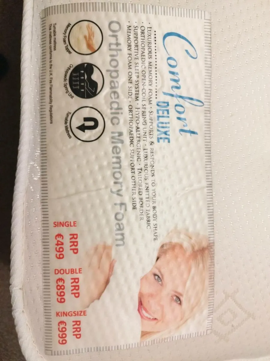 Double orthopedic memory foam mattress - Image 2