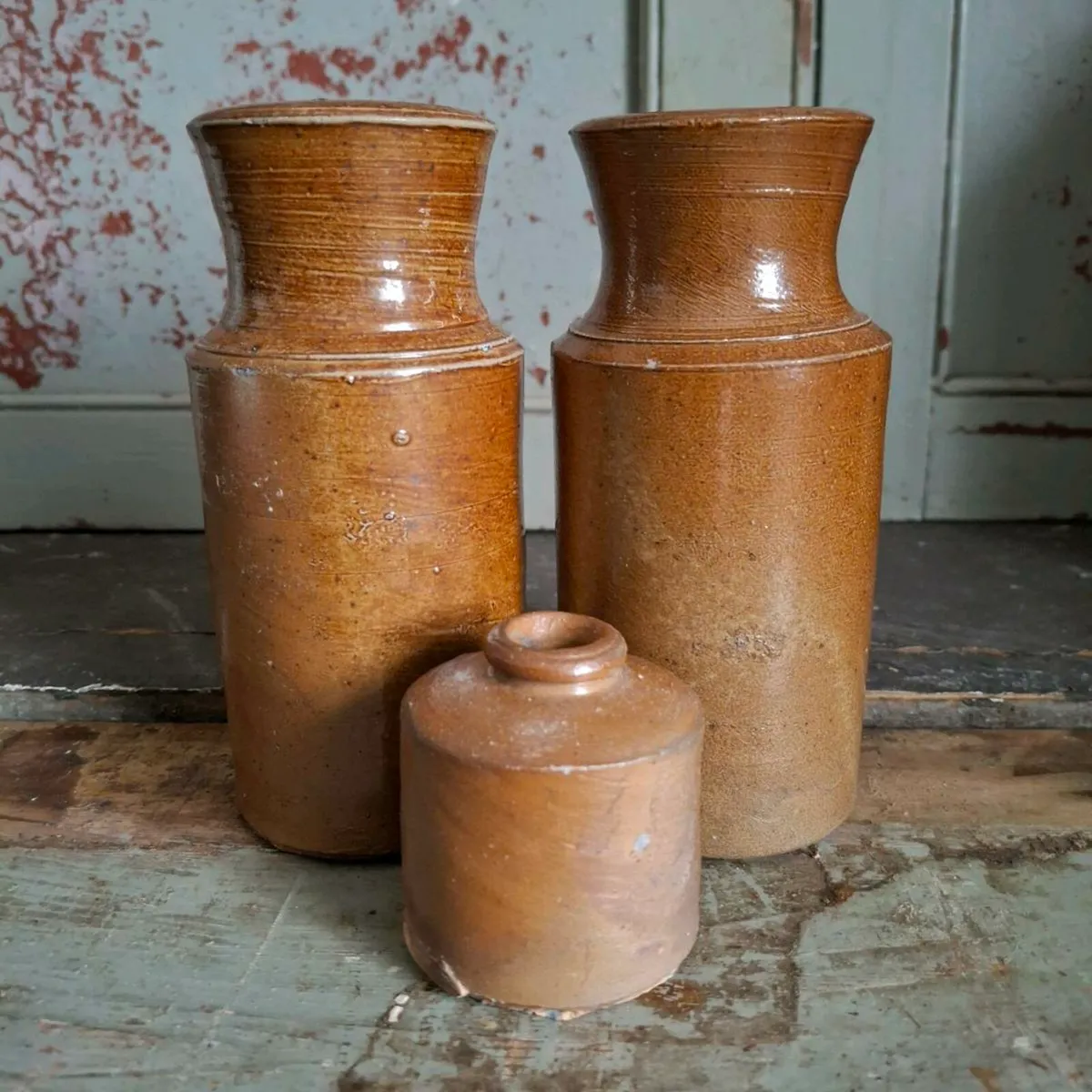 Stoneware Saltglaze Ink Bottles and Ink Well - Image 1
