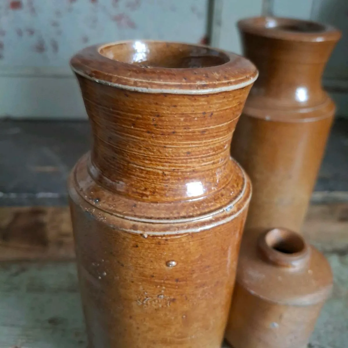 Stoneware Saltglaze Ink Bottles and Ink Well - Image 2