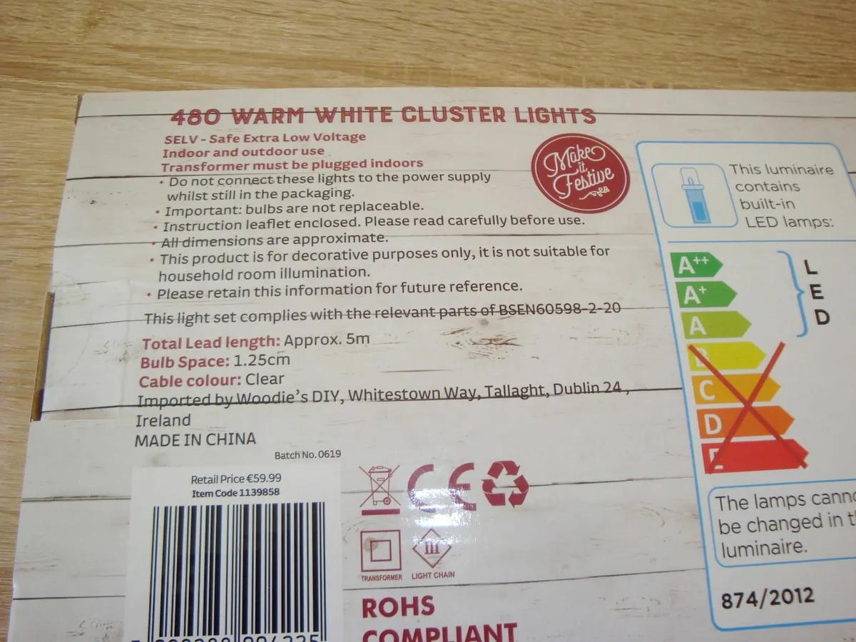 480 warm white cluster lights 5.9m - Image 2