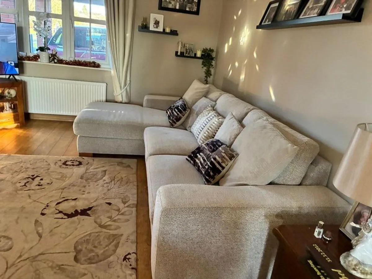 L-Shaped Sectional Sofa & Matching Armchair - Image 1