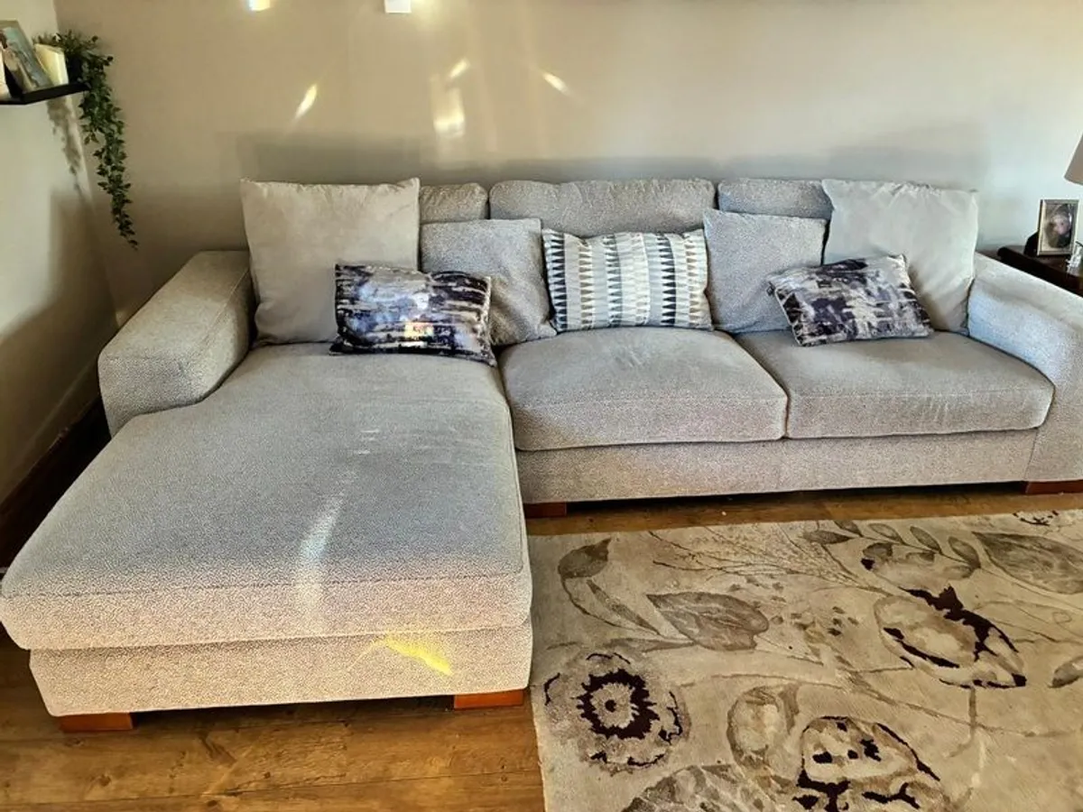 L-Shaped Sectional Sofa & Matching Armchair - Image 2