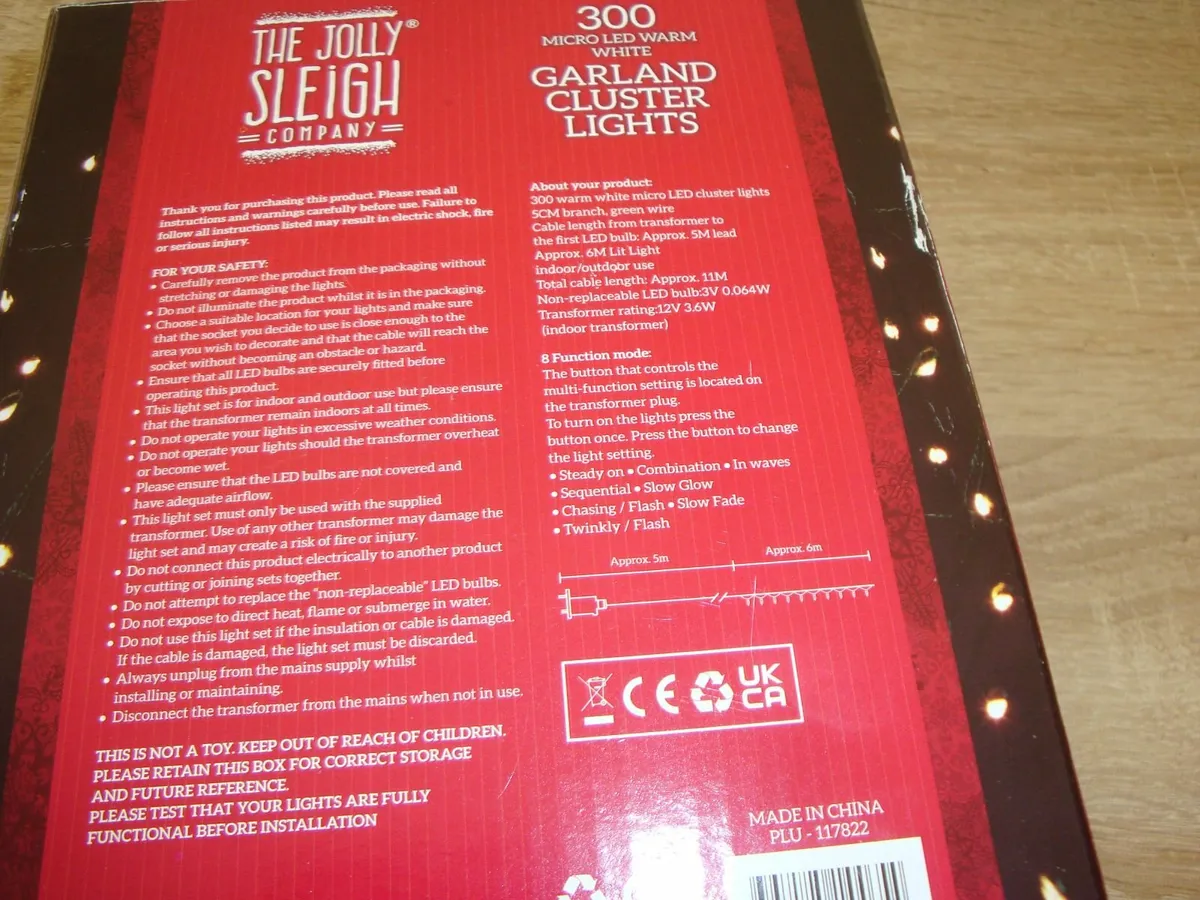 300 micro led warm white garland cluster lights - Image 2