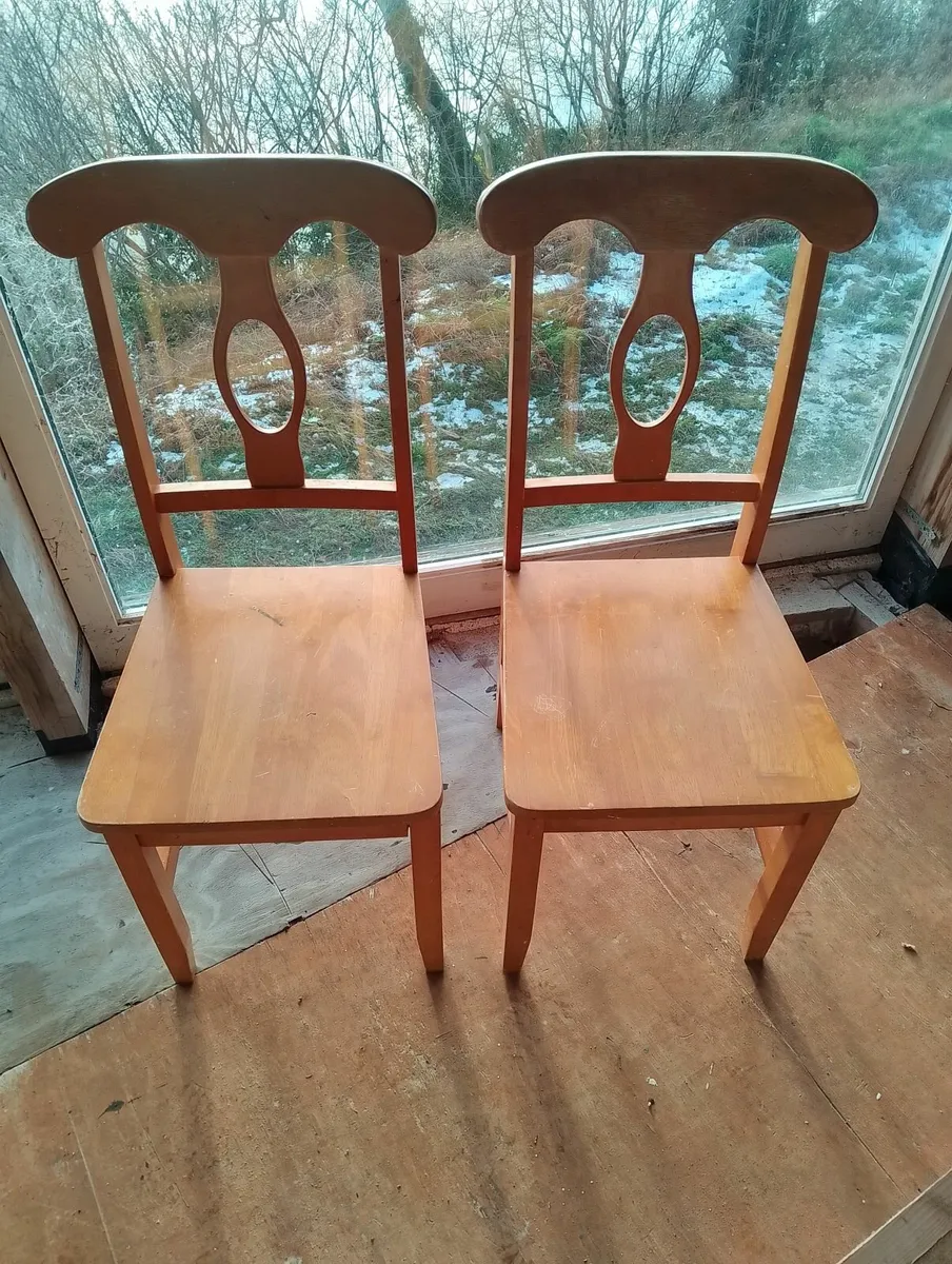solid wooden chairs - Image 2