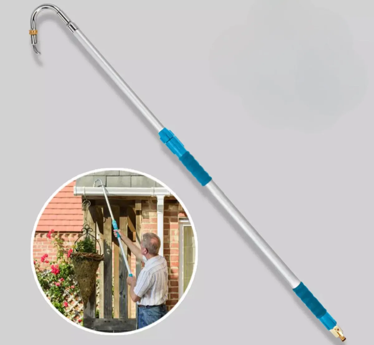 Telescopic Gutter Cleaner Pole with Hose Attach - Image 2