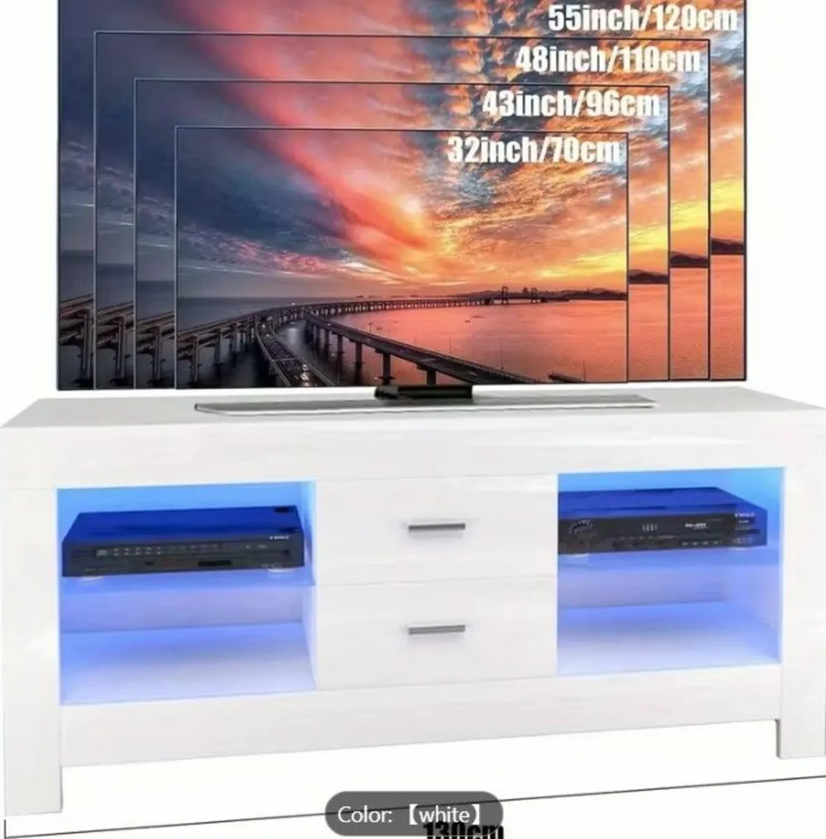 TV Unit with LED Lighting TV Stand TV Cabinet - Image 3