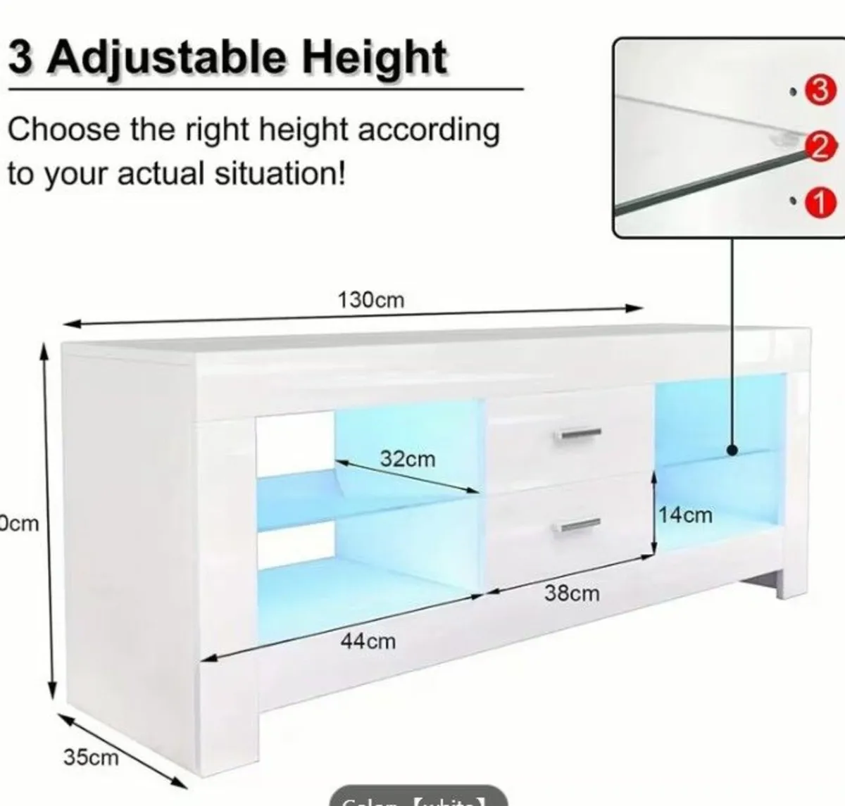 TV Unit with LED Lighting TV Stand TV Cabinet - Image 4