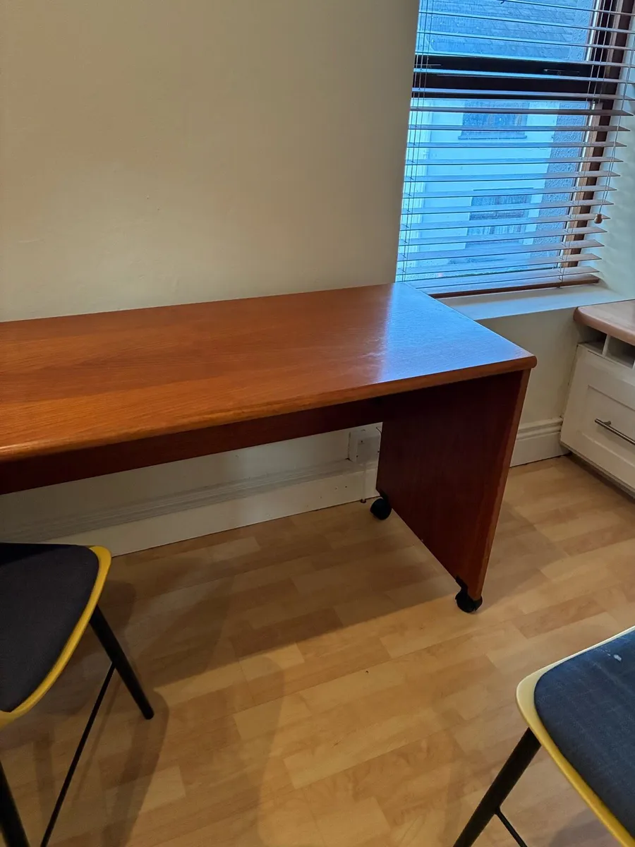 Office desk solid teak - Image 2