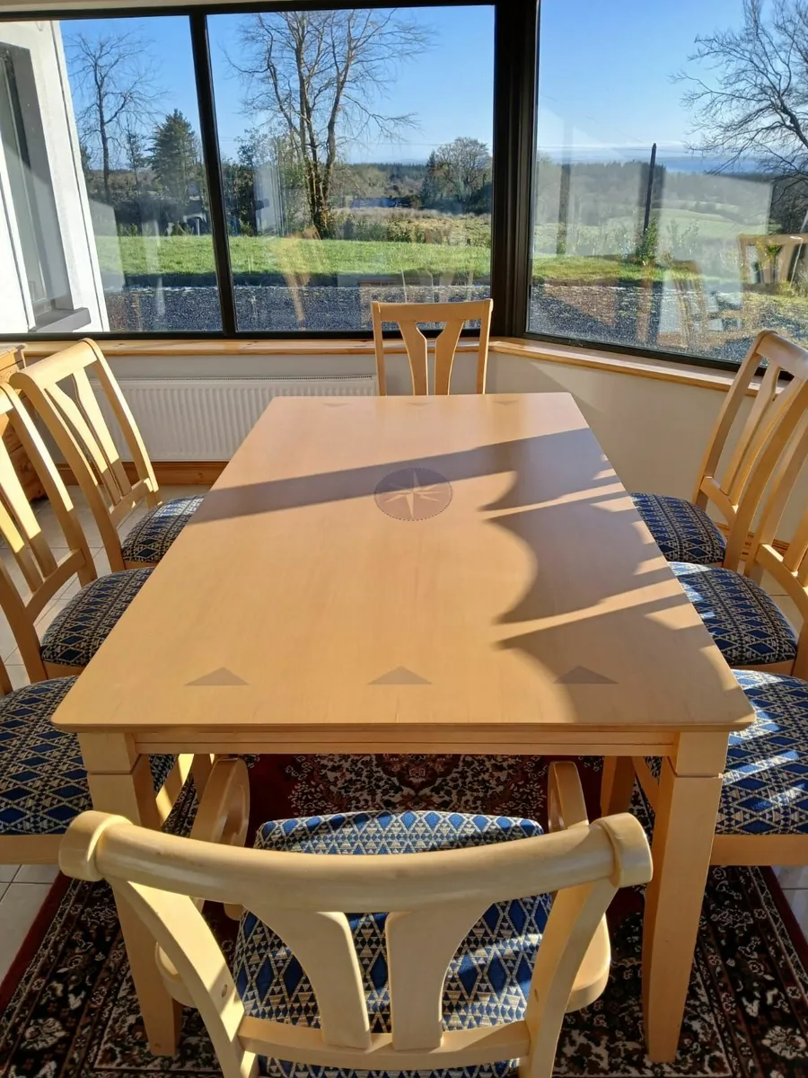 Spacious dining table 180x100cm  with 8 chairs - Image 2