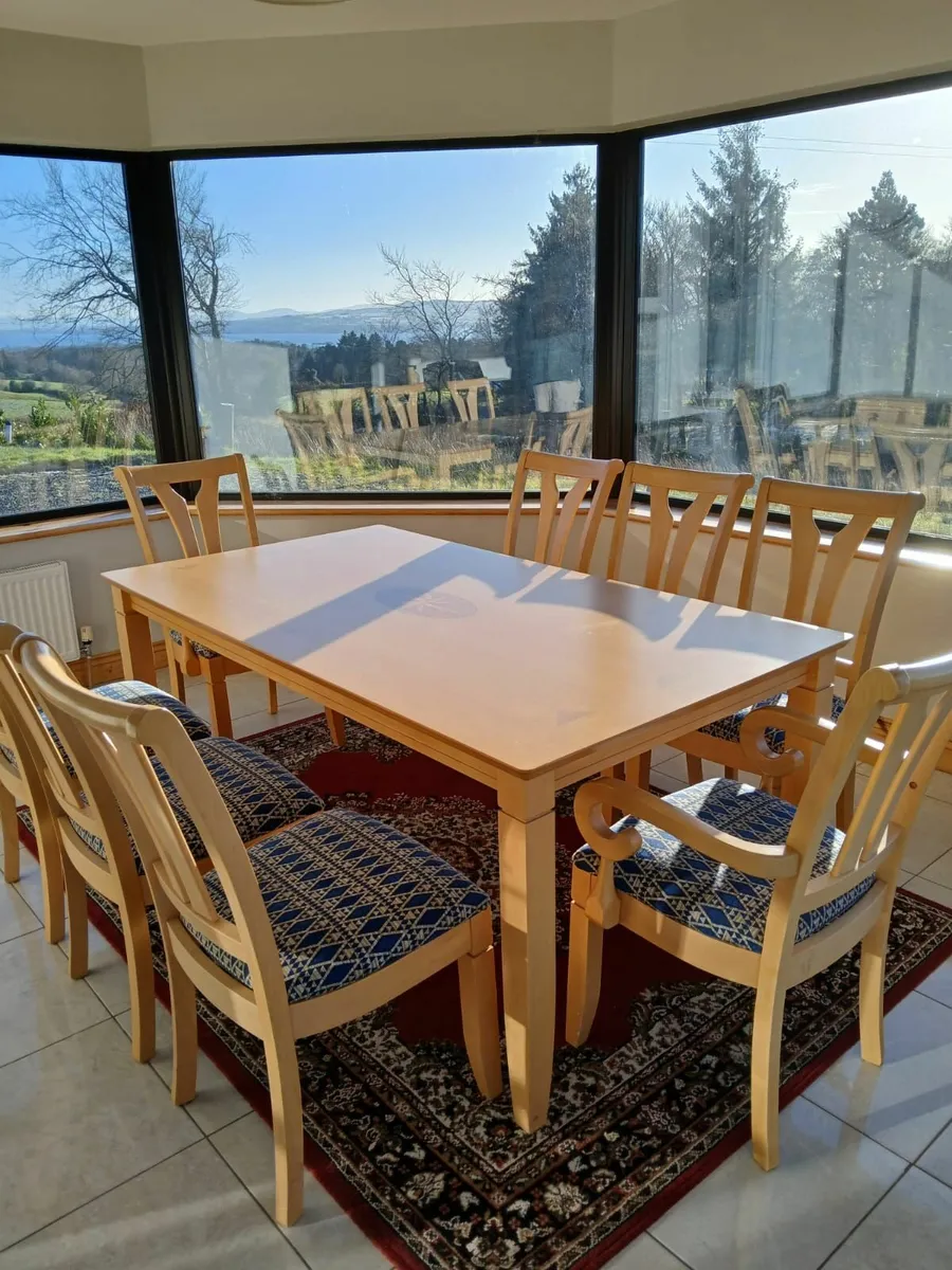 Spacious dining table 180x100cm  with 8 chairs - Image 3