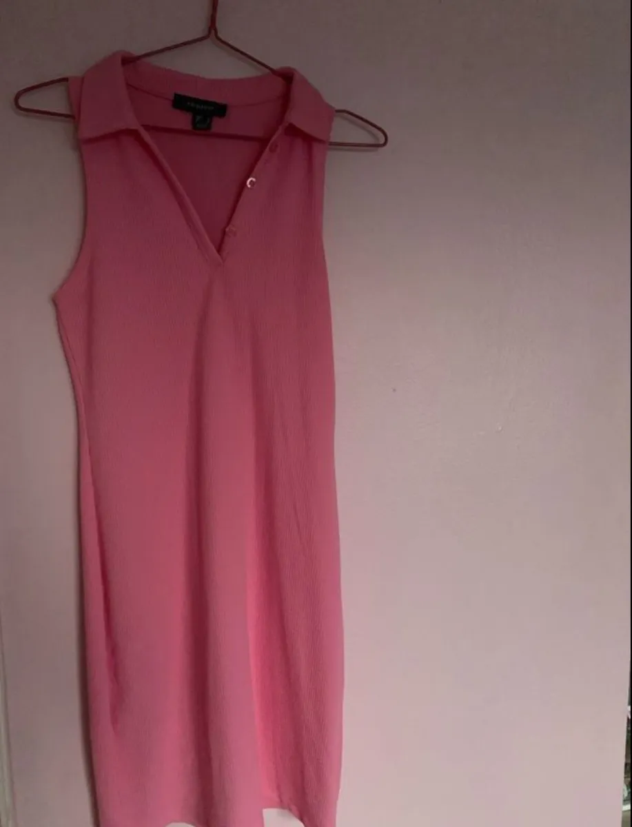 pink collared dress - Image 1