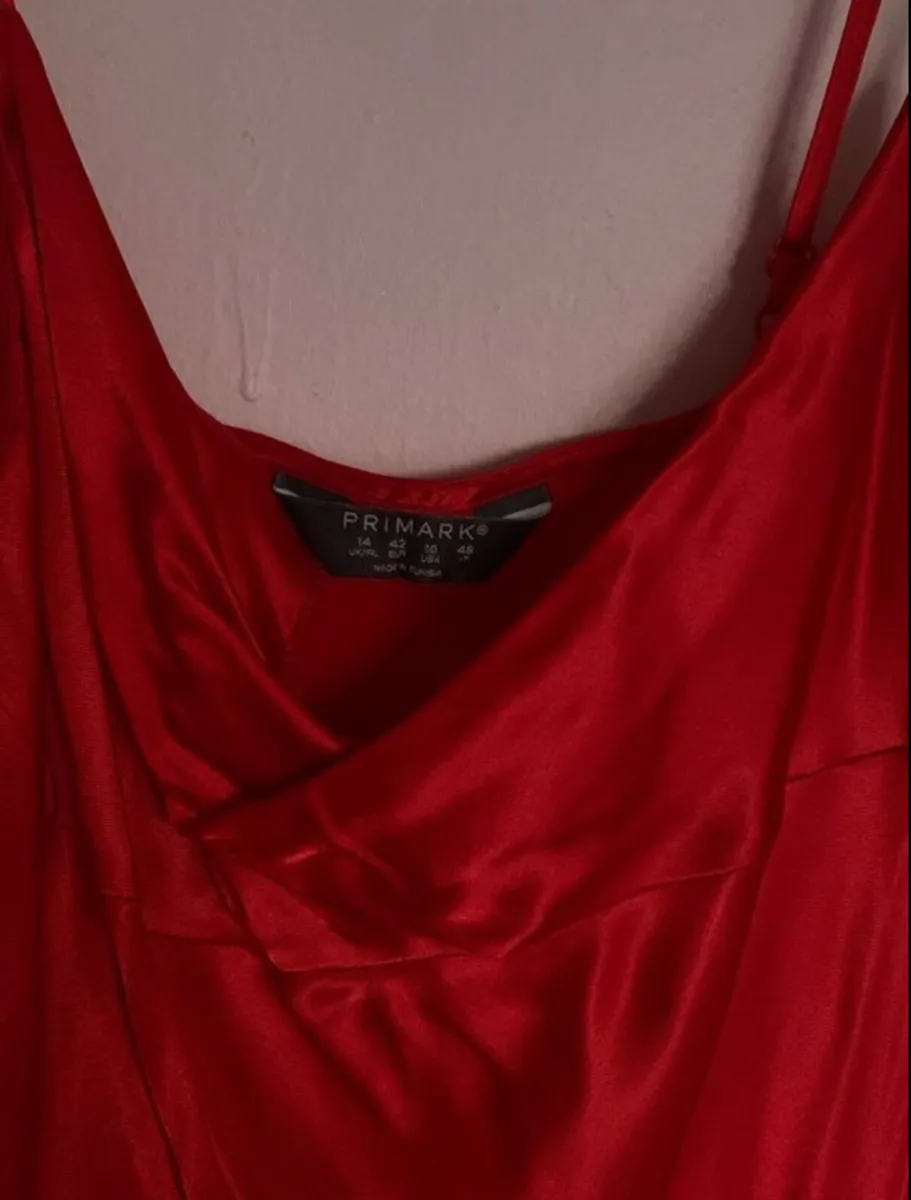 red satin dress - Image 2
