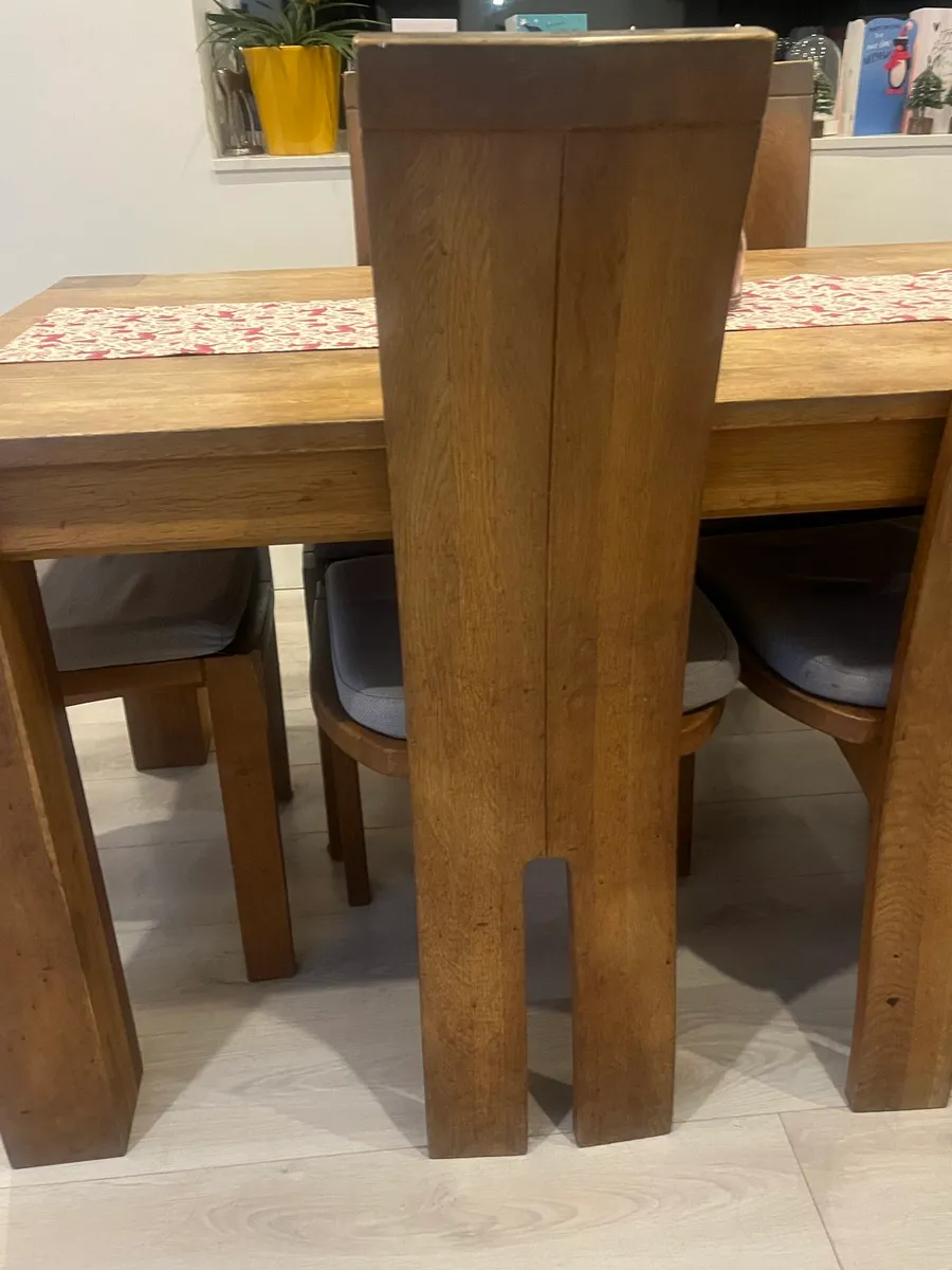 SOLID OAK DINING SET - Image 2