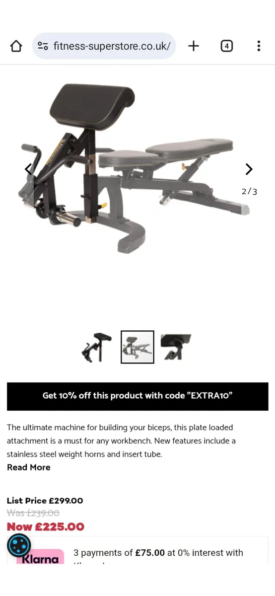 Powertec Preacher Curl Attachment - Image 4