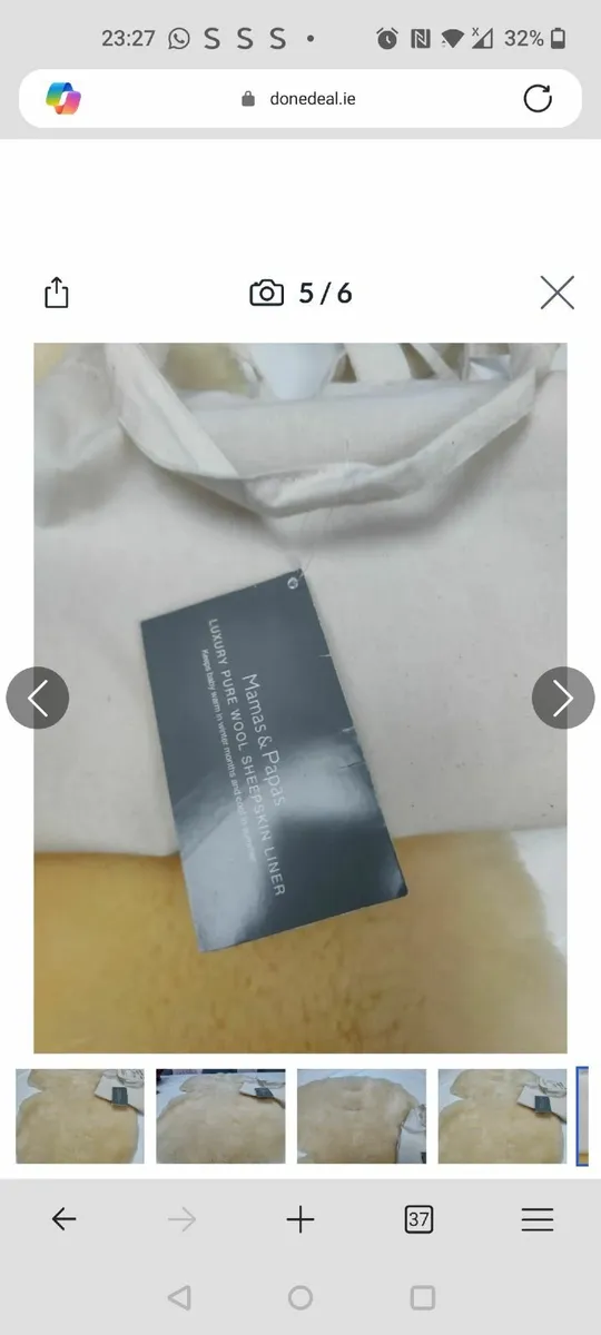 Single Stroller sheepskin liner - Image 2