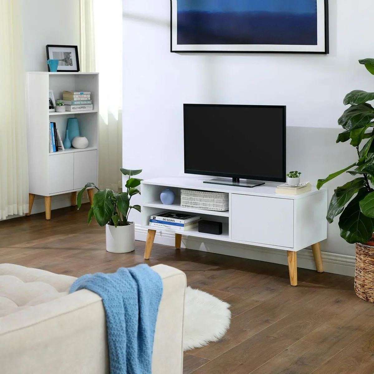 New Scandinavian TV Console Display - FREE P&P - Image 2