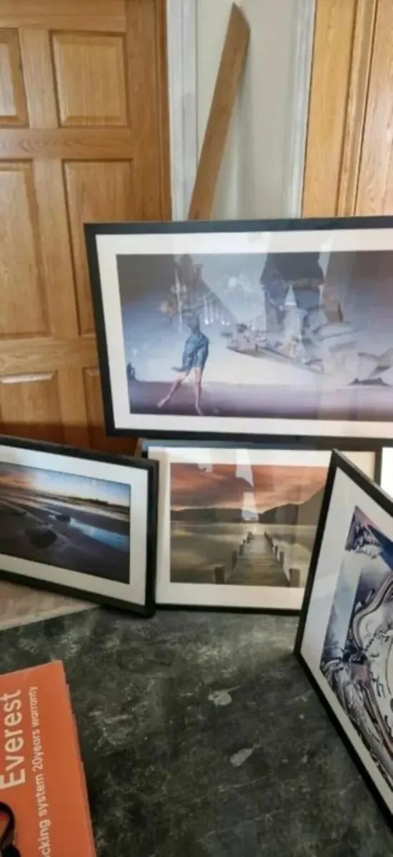 4 framed pictures (3 foot wide on all)